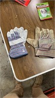 Three pair of gardening gloves