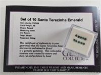 Set of 10 Santa Terezinha Emeralds