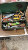 Assorted tools and toolbox, including electrical,