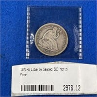 1871-S Liberty Seated Half Dollar