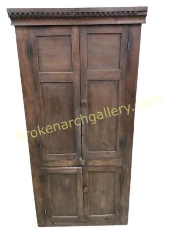 Walnut corner cupboard