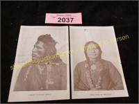 2 vintage native American Indian post cards