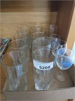 11 Glasses & 3 stemware Bon Germany