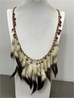 NATIVE FUR TAIL NECKLACE