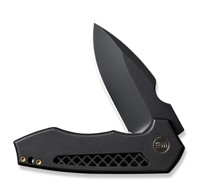 We Knife Black Harpen Damasteel Flipper Knife