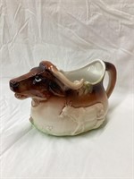 Vintage Austria Longhorn Cow Creamer/Pitcher w/