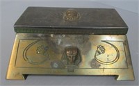 Vintage brass box. Marked Benedict. Measures