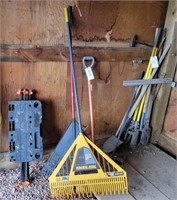 Yard Tools, Includes: Work Table, Shovels, Diggers