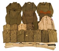 WWII US ARMY ENLISTED UNIFORM SHIRT LOT