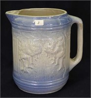 Blue/White Stoneware Avenue of the Trees pitcher
