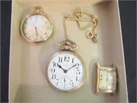 Elgin Pocket Watch & Fob, Two As-Is Men's Watches