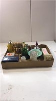 Assorted Avon perfume bottles some still with