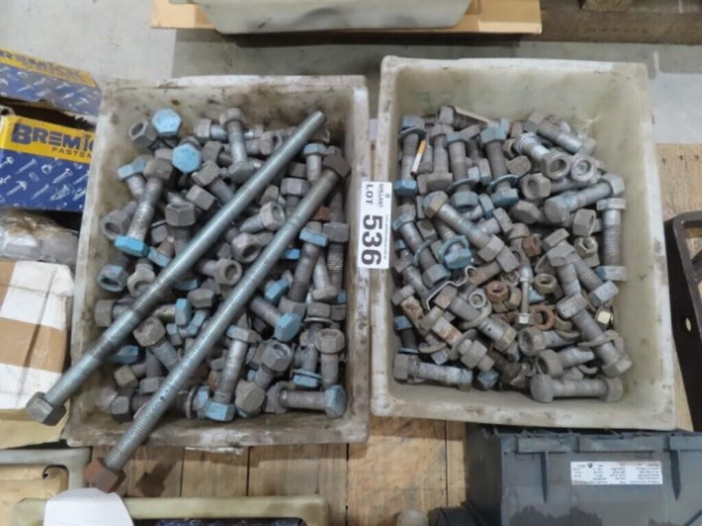 2 Tubs of Galvanised Bolts & Nuts