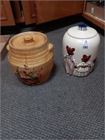 Early pottery cookie jars (1 damaged)