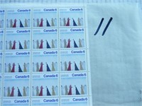 Canada timbre en feuille Noël