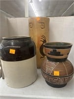 Pottery Vases & Crock