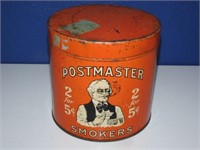 Postmasters Smokers Tobacco Tin