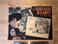 Original Mexican EL CHARRO NEGRO Lobby Card