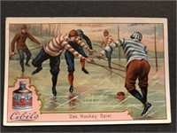ICE HOCKEY: Rare 1884 CIBIL'S Trade Card