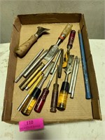 Wood chisels, steel chisels, punches
