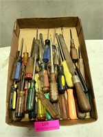 Flat of screwdrivers
