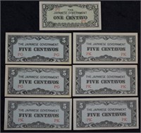 7 pcs. AU Japanese Invasion Money