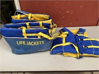 Four sea fit lifejackets