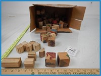 BOX FULL OF WOODEN BLOCKS