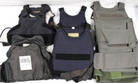 (6) Bulletproof Vests w/Dummy or No Pads,