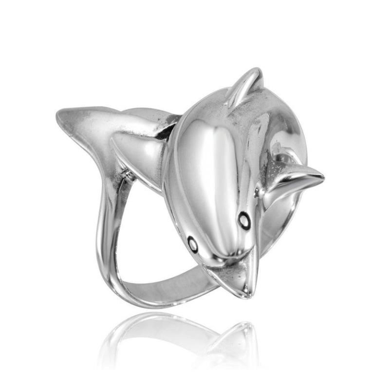 Sterling Silver Dolphin Ring