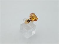NWT Sterling Gold Over Lay Pear Citrine Ring