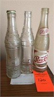 Vintage Hubert bottles Gillespie IL, old Pepsi