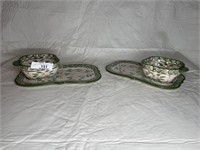 4 pcs Temptations Old World bowls & trays