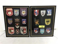 2 SETS FRAMED MILITARY PATCHES