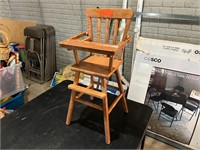 Vintage Wooden Highchair/Play Set