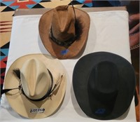 (3) Cowboy Hats