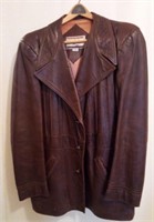 D - CABRETTA LEATHER JACKET SIZE 44 REG (H2)