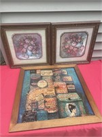 Decorative pictures, and puzzle picture