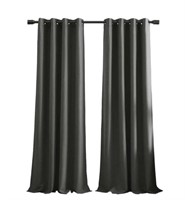 2-Pc 52"x90" Bon Luxe Blackout Curtains, Grey