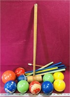 Wooden Croquet Set (Vintage)