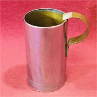 Small Brass-Plate Decorative Tankard (Vintage)