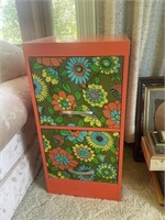 FLORAL FILE CABINET - 2 DRAWER