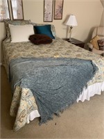 Queen mattress with bedding
