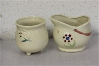 Lot of Two Shawnee Pottery Planter
