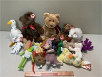 FUN LOT OF VARIOUS TY BEANIE BABIES LOT