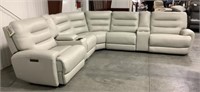 Cheers 7 Pc Leather Power Recline Sectional Sofa