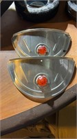 NOS Pair of Jeweled Headlight Visors W/Box