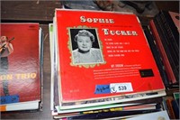 Two Stacks of Vintage LP Record Albums