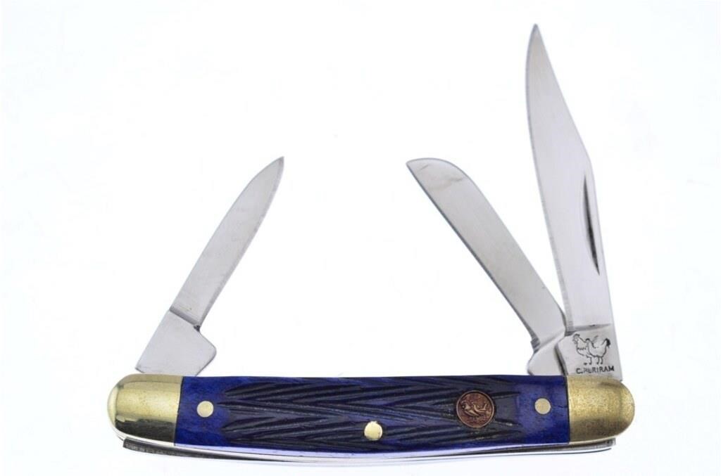 Hen & Rooster 303BLPB Blue Pickbone Stockman Knife