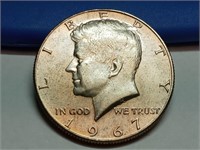 OF) 1967 Kennedy silver half dollar